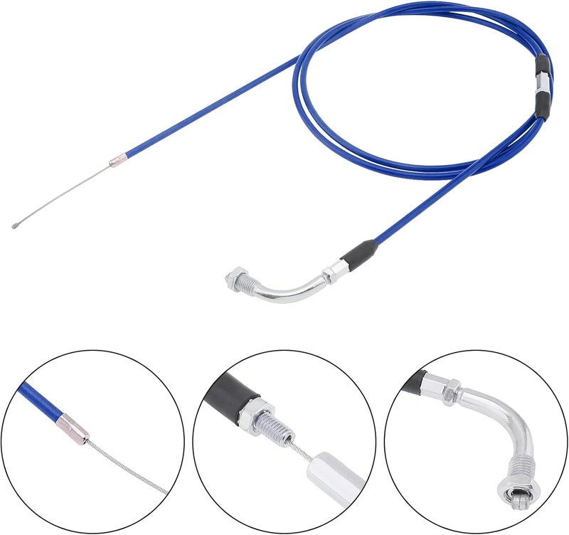 Windance 190cm 74.8" High Performanc Motorcycle Refitting Throttle Cable, Adjustable Flat Slide Carburetor Throttle Cable Fit for Honda Yamaha Keihin GY6 Scooter ATV (Navy Blue) - Image 4